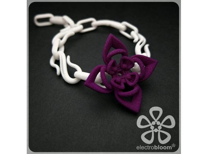White S Hook chain with Puple Sharon Flower Charm 01.png
